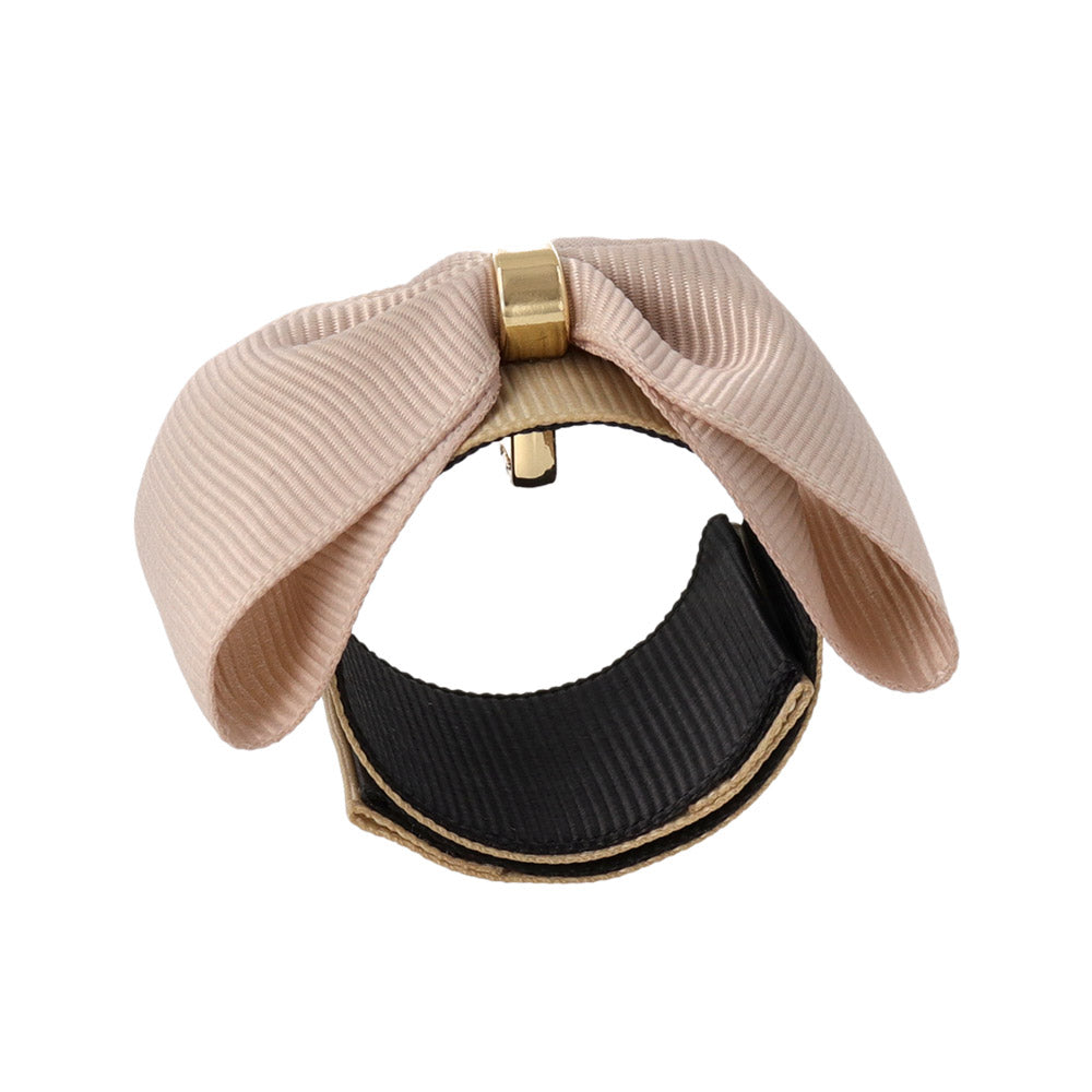 Grosgrain Bow Snap Band Pony Hook