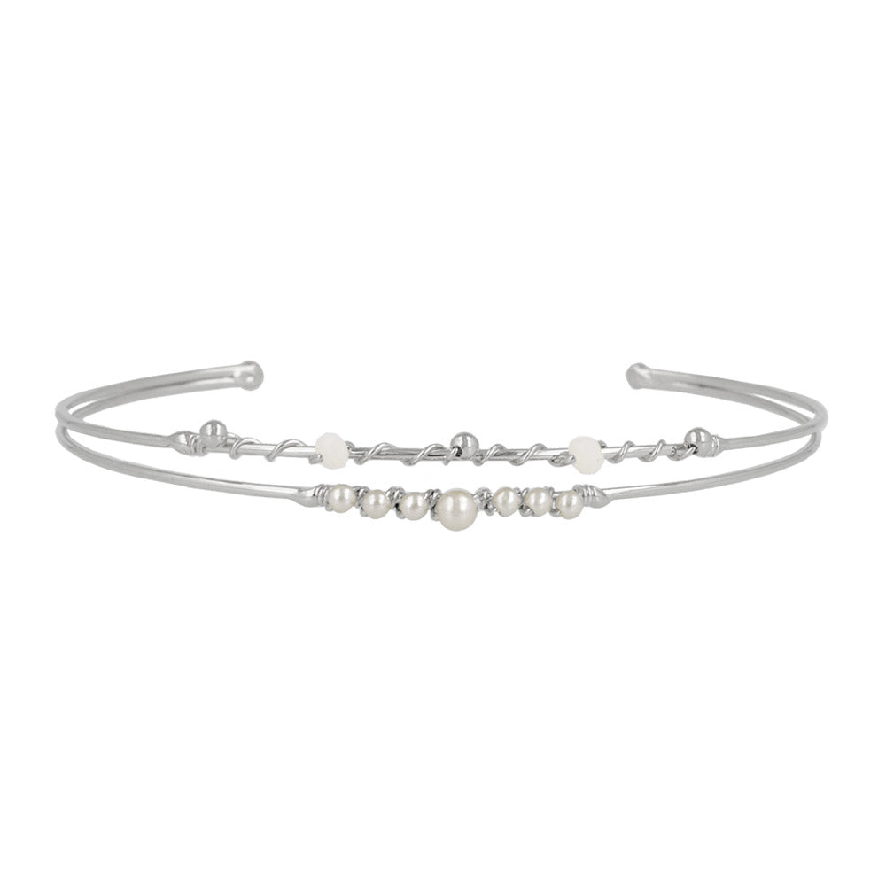 Narrow Double Open Bangle