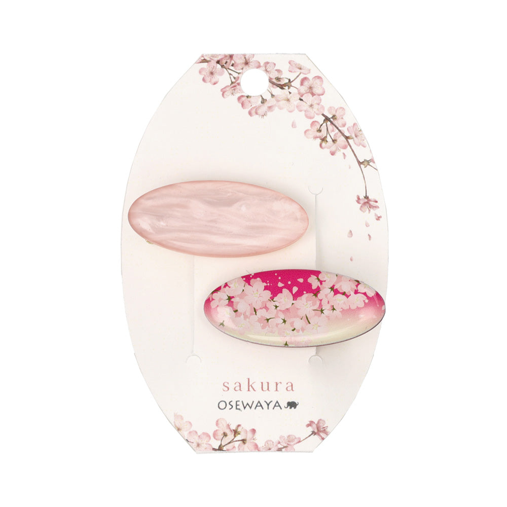 Japan Flair Oval Hair Clip Set