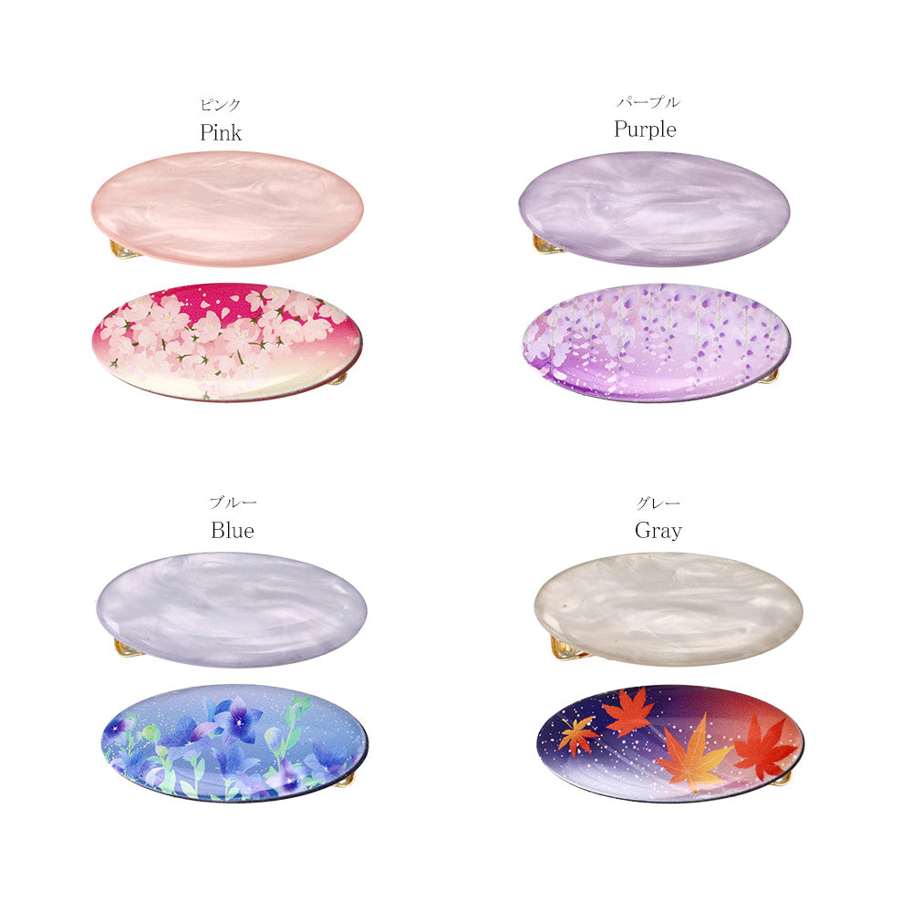 Japan Flair Oval Hair Clip Set