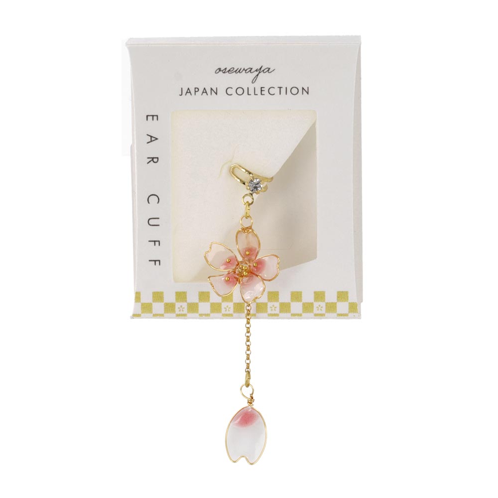 Sakura Linear Drop Ear Cuff