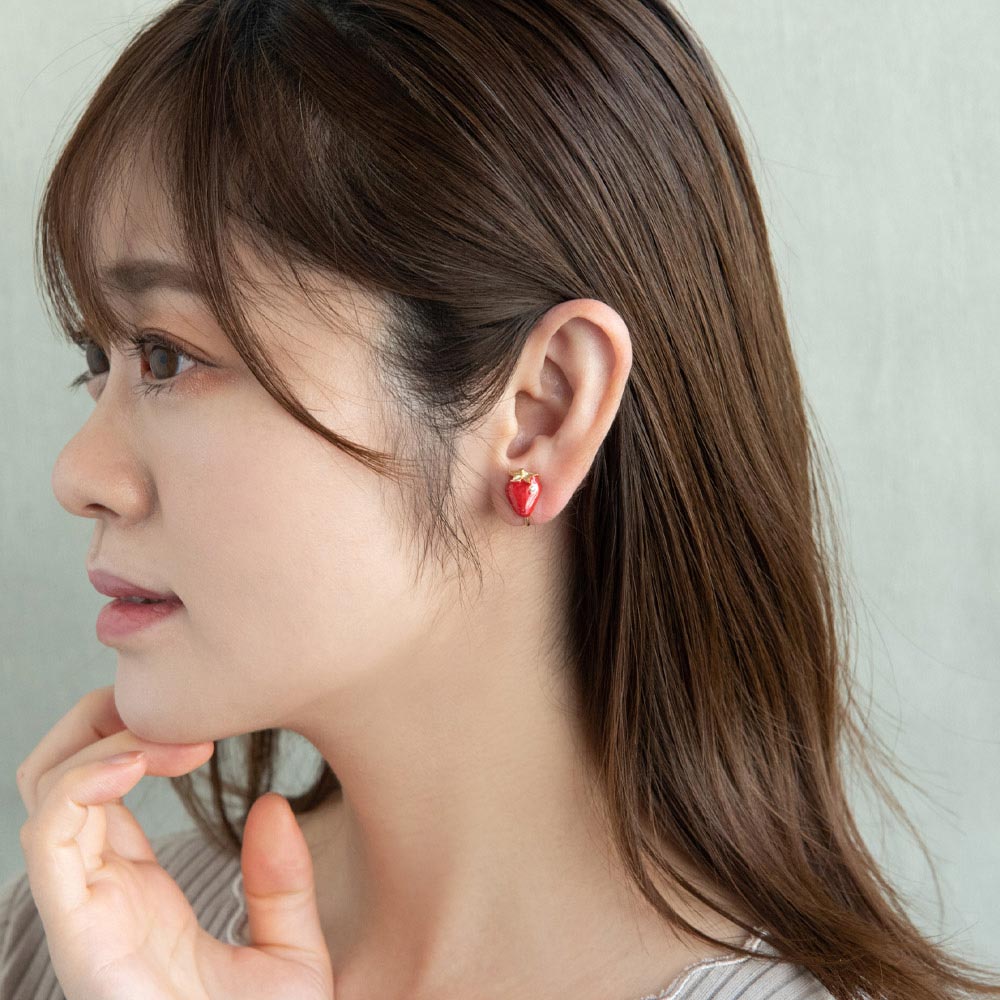 Strawberry Clip On Earrings