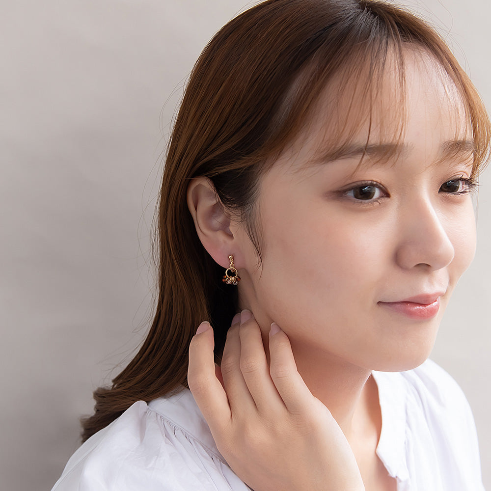 Bead Cluster Clip On Earrings