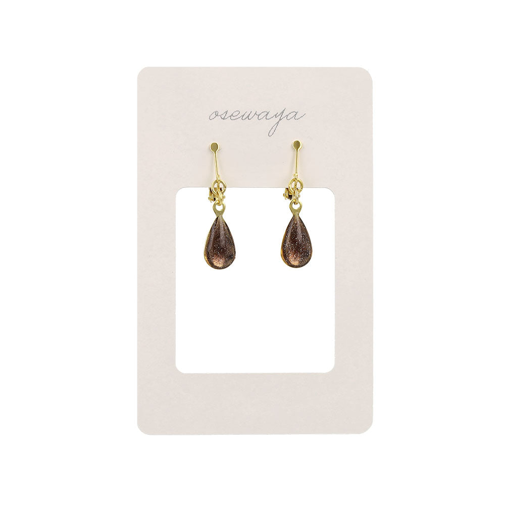 Glittery Waterdrop Clip Ons