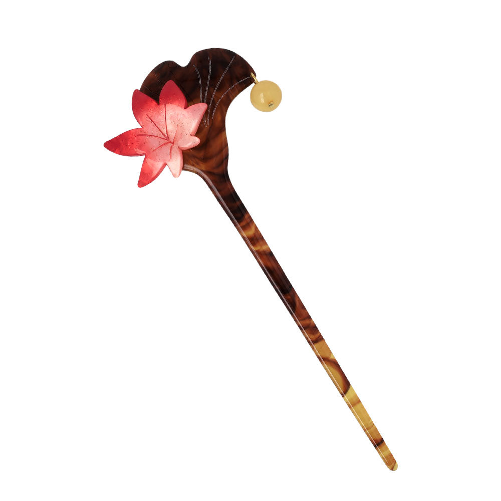 Red Momiji Kanzashi Hair Stick
