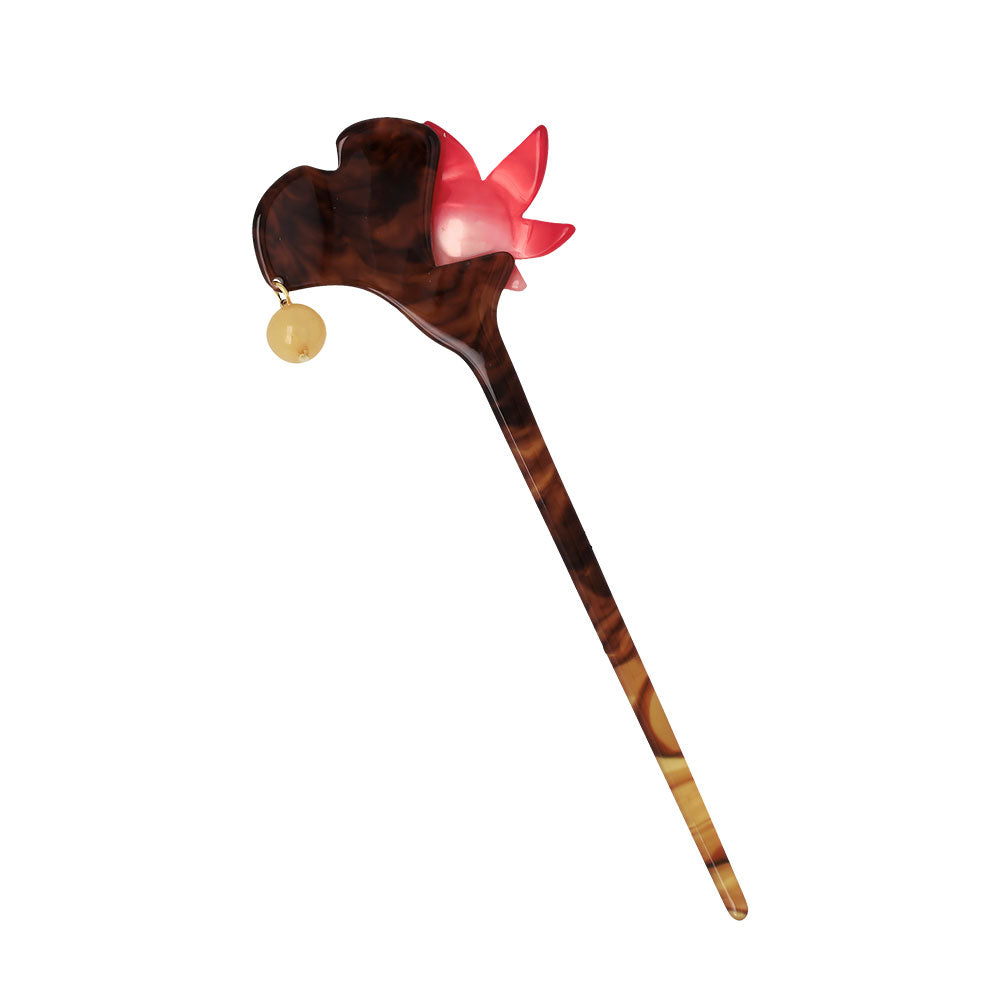 Red Momiji Kanzashi Hair Stick
