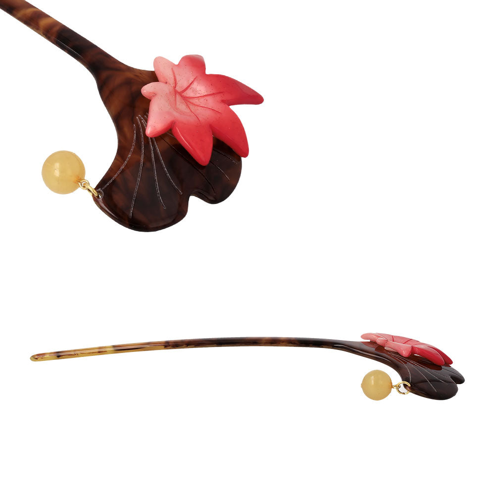 Red Momiji Kanzashi Hair Stick