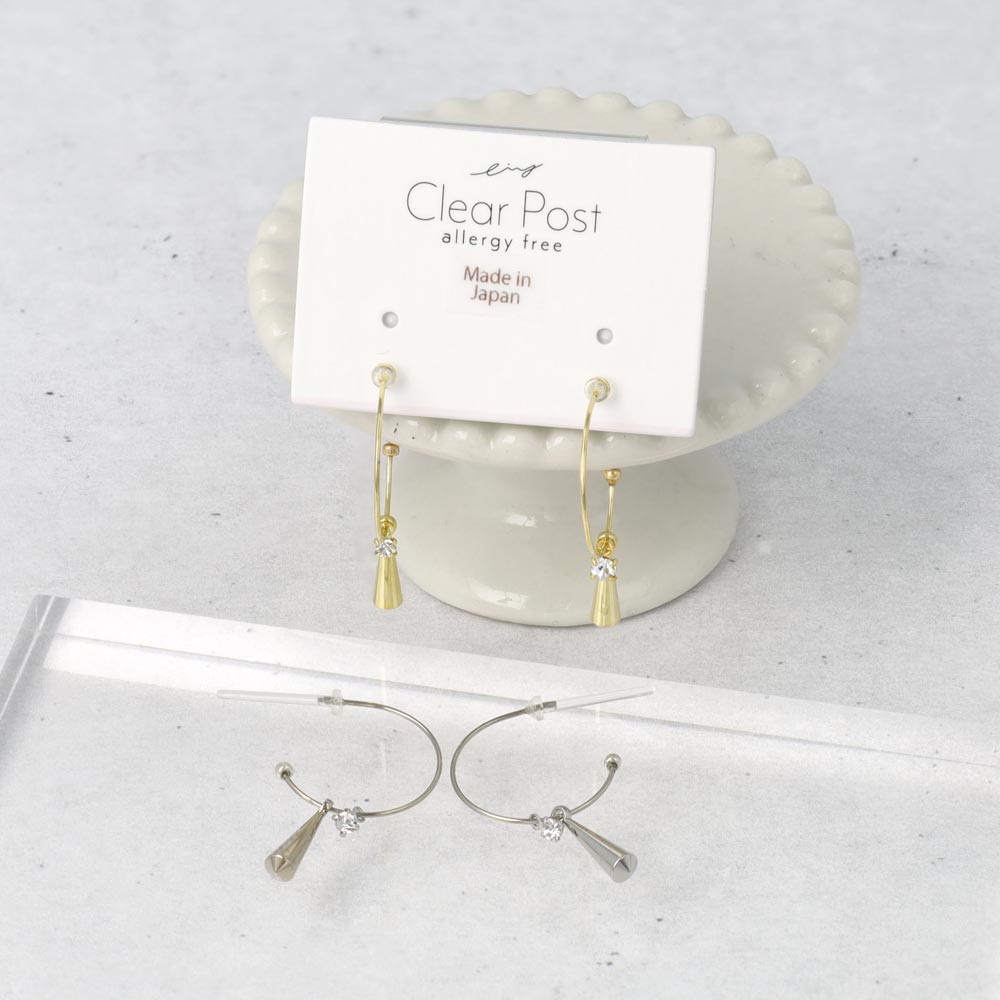 Stick Drop Hoop Earrings