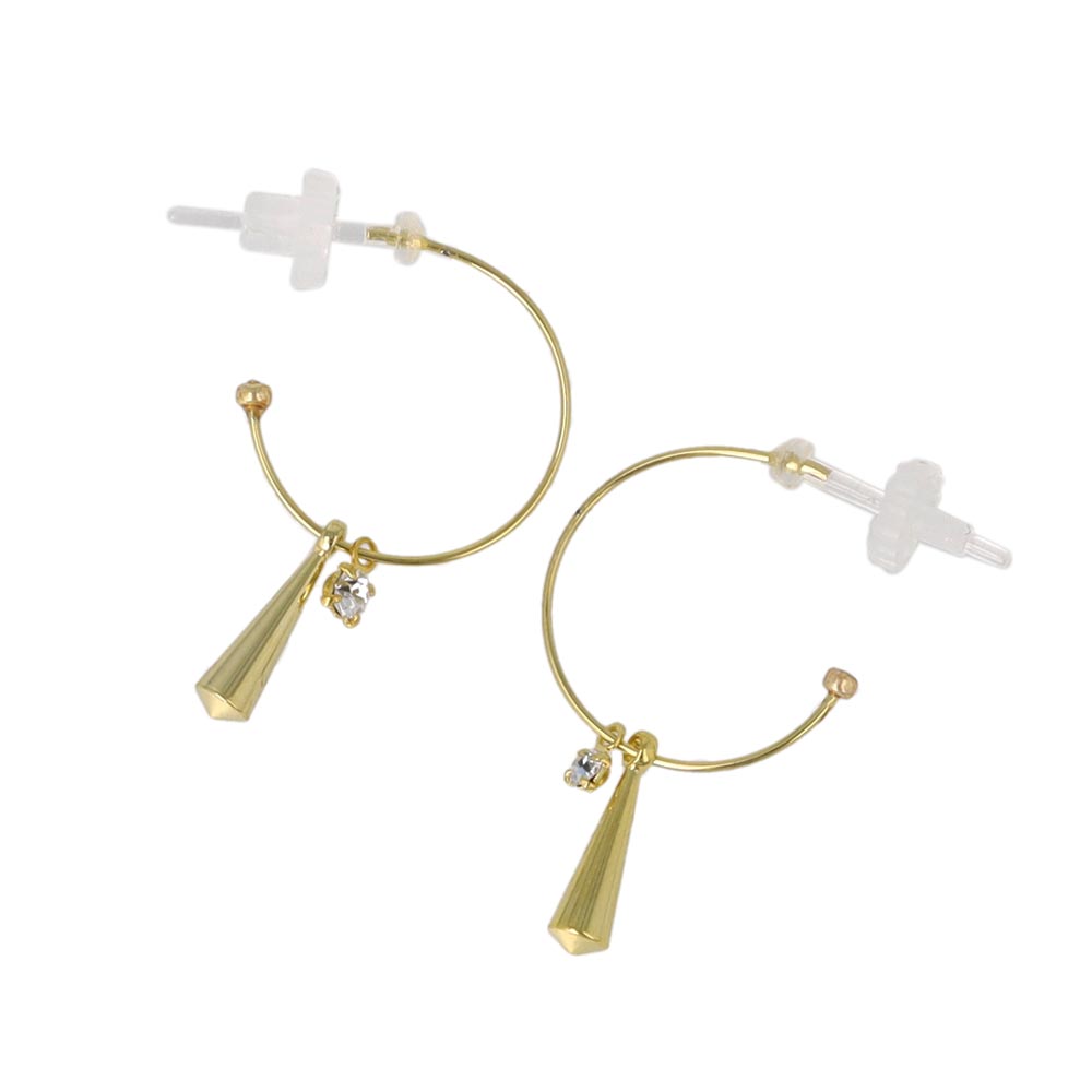 Stick Drop Hoop Earrings