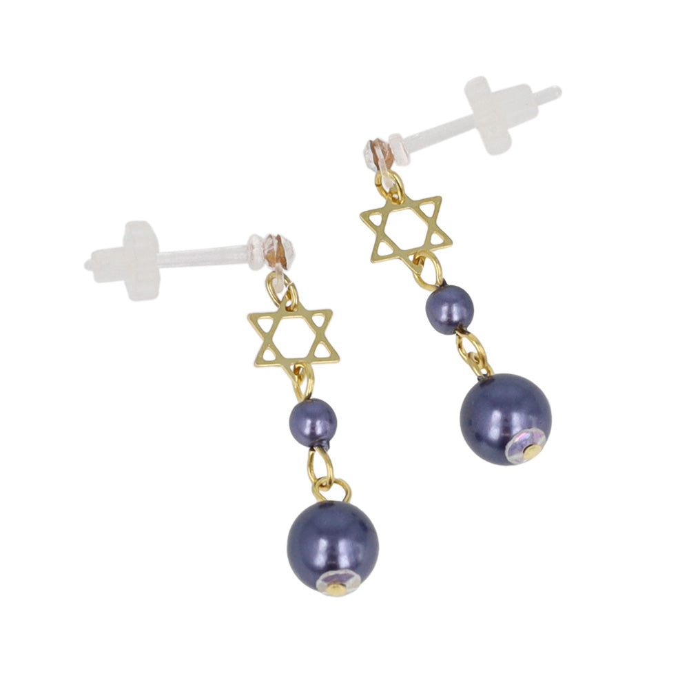 Pearl Planet Drop Plastic Earrings