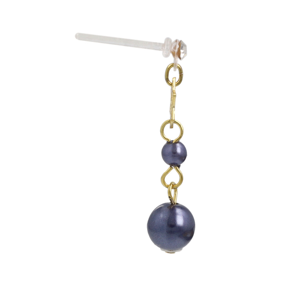 Pearl Planet Drop Plastic Earrings
