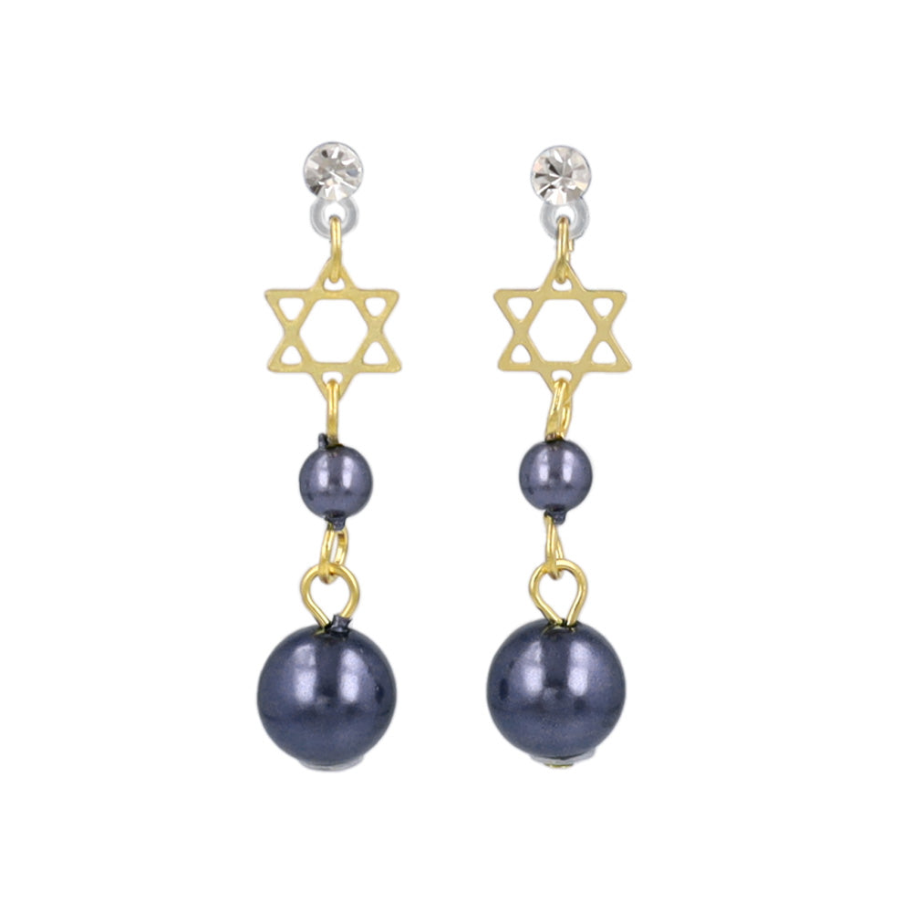 Pearl Planet Drop Plastic Earrings