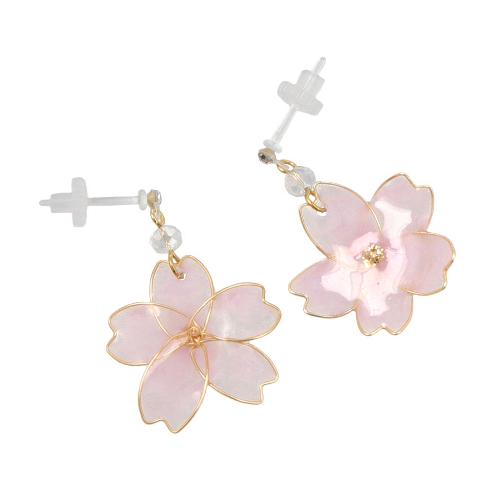Sakura Drop Plastic Earrings