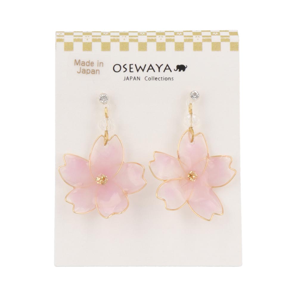 Sakura Drop Plastic Earrings