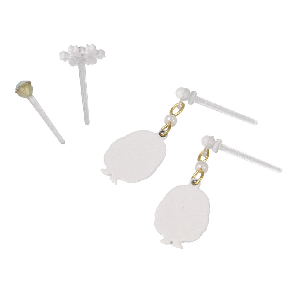 White Owl Mix and Match Plastic Earrings