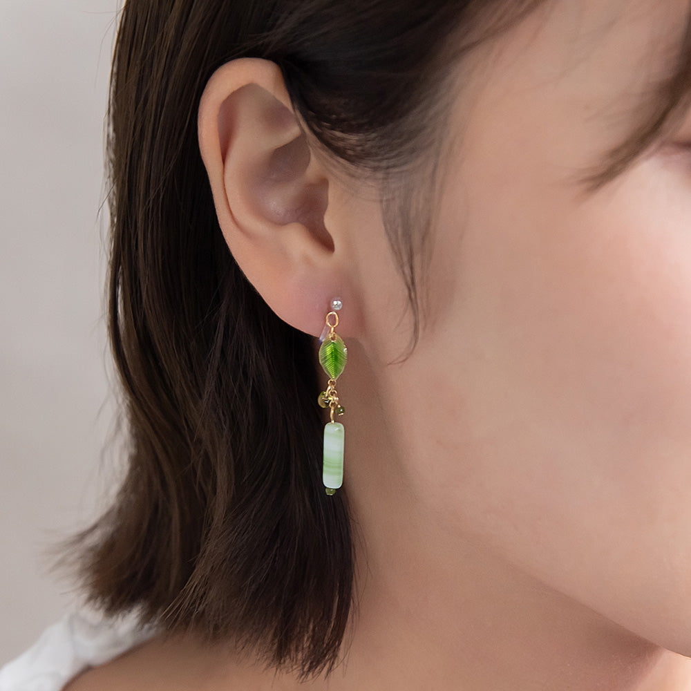 Matcha Green Linear Invisible Clip Ons - Osewaya