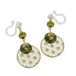 Matcha Filigree Circle Invisible Clip Ons - Osewaya