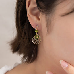 Matcha Filigree Circle Invisible Clip Ons