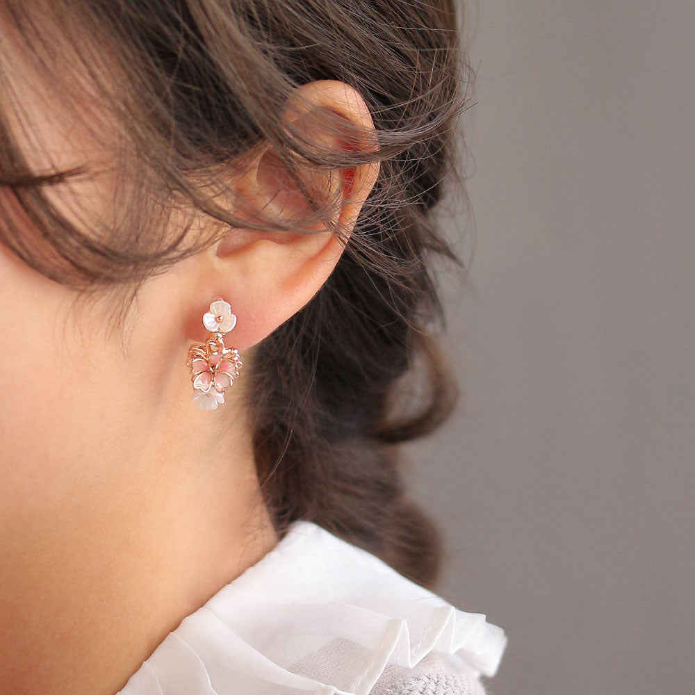 Sakura Linear Invisible Clip On Earrings