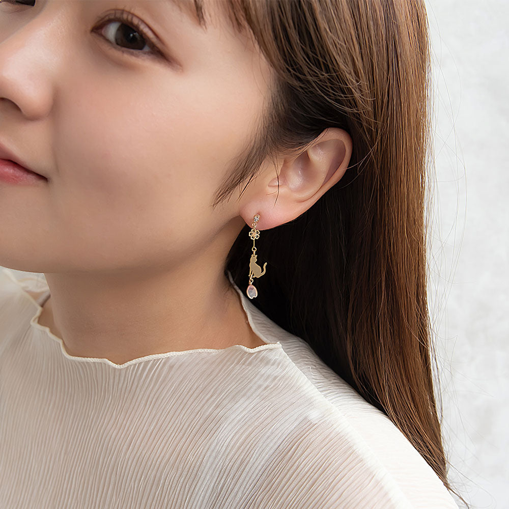 Cat and Sakura Linear Invisible Clip Ons