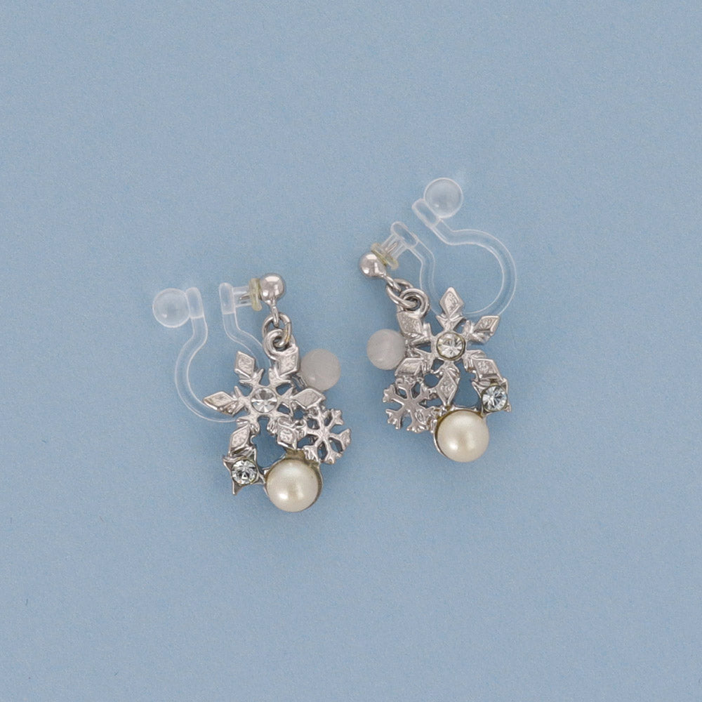 Snowflake Cluster Invisible Clip Ons