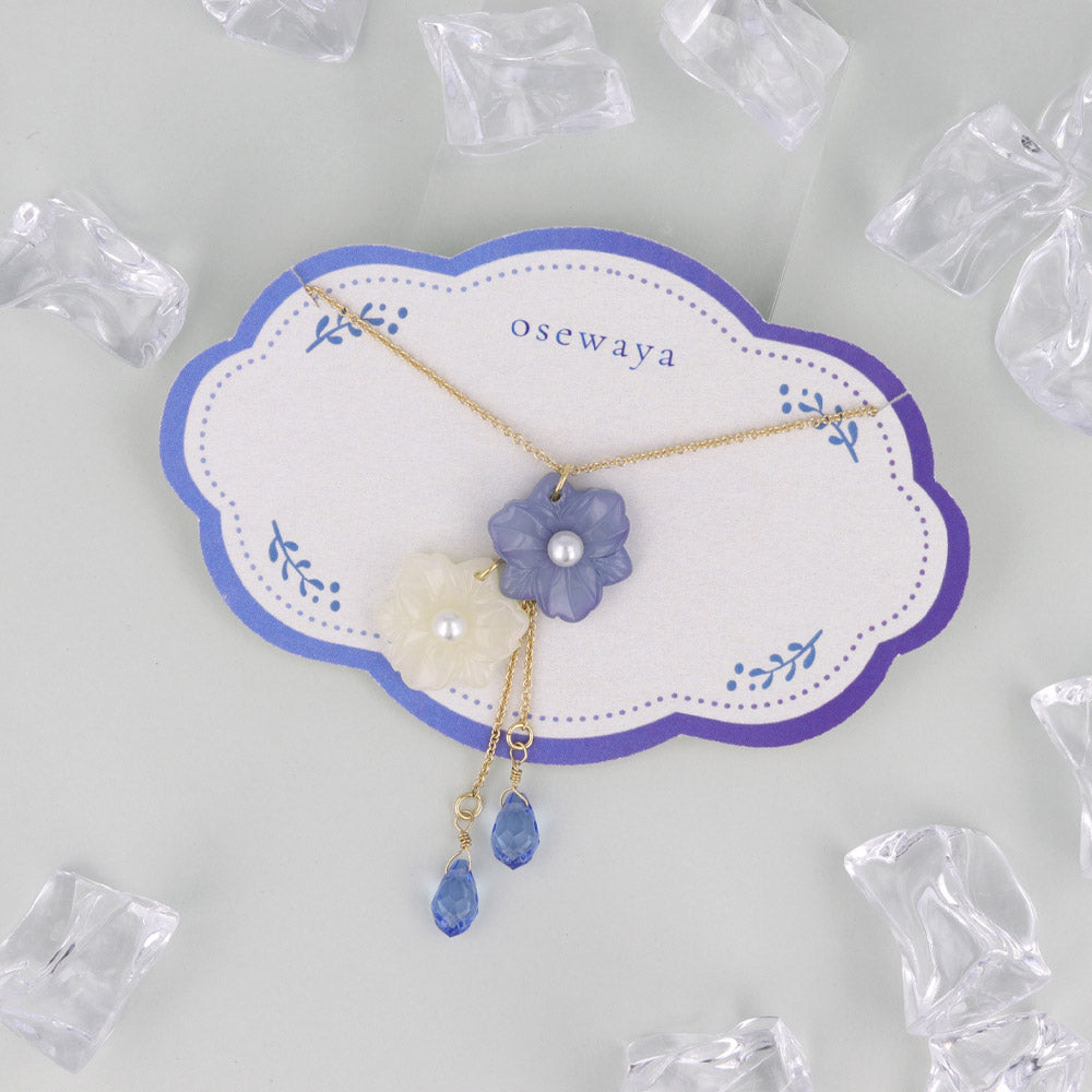 Nemophila Layered Charm Necklace