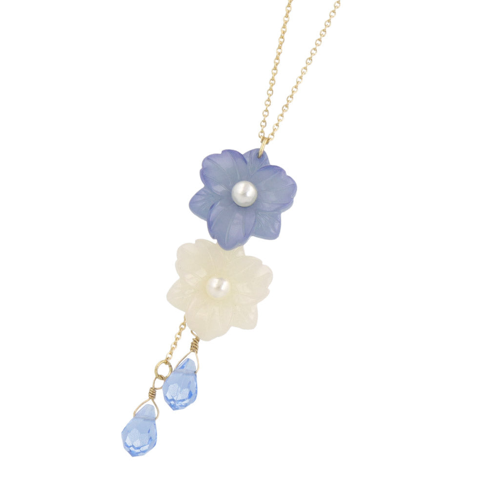 Nemophila Layered Charm Necklace