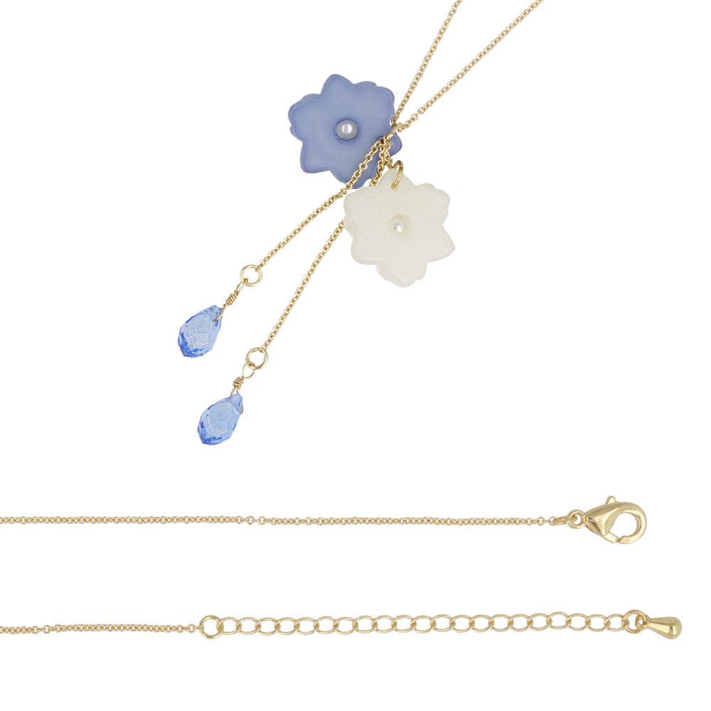Nemophila Layered Charm Necklace
