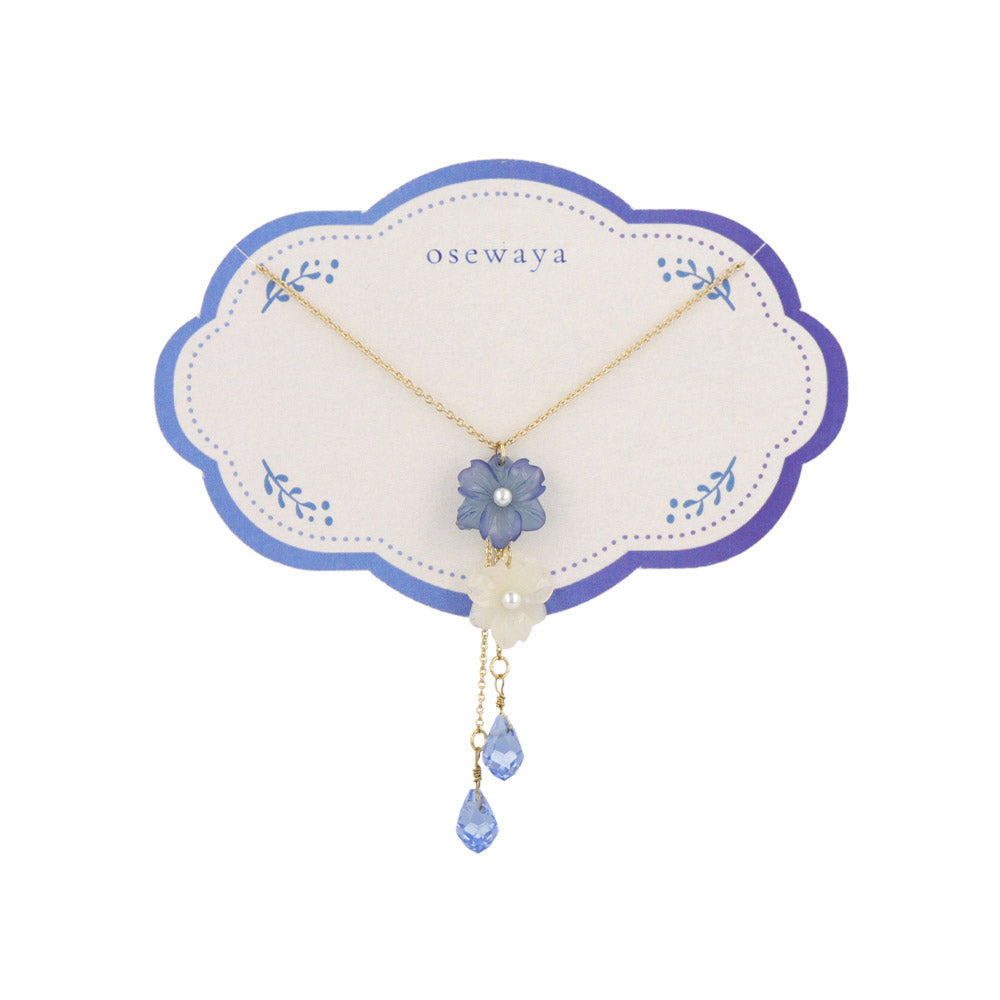 Mini Nemophila Layered Charm Necklace