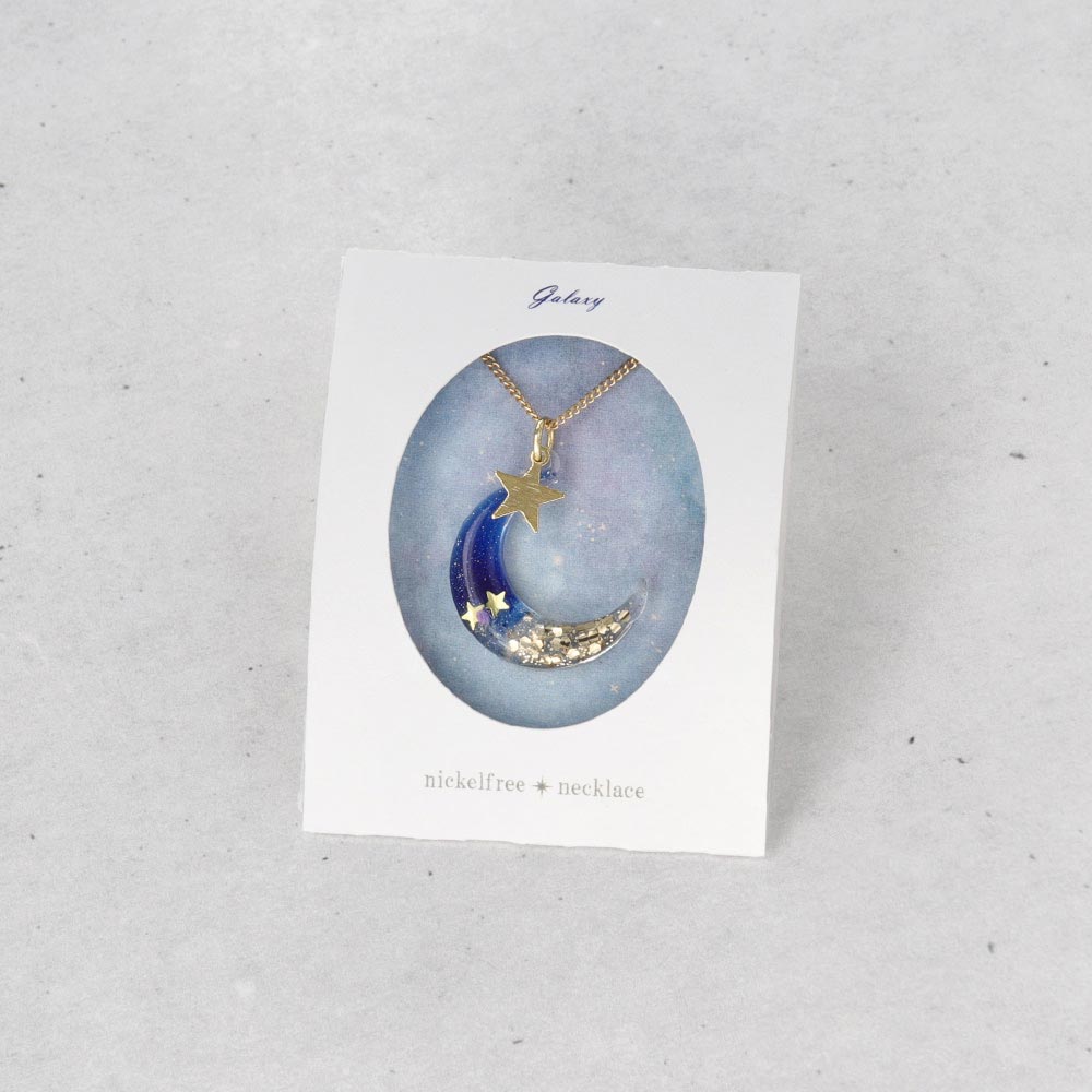 Starry Blue Moon Necklace - osewaya