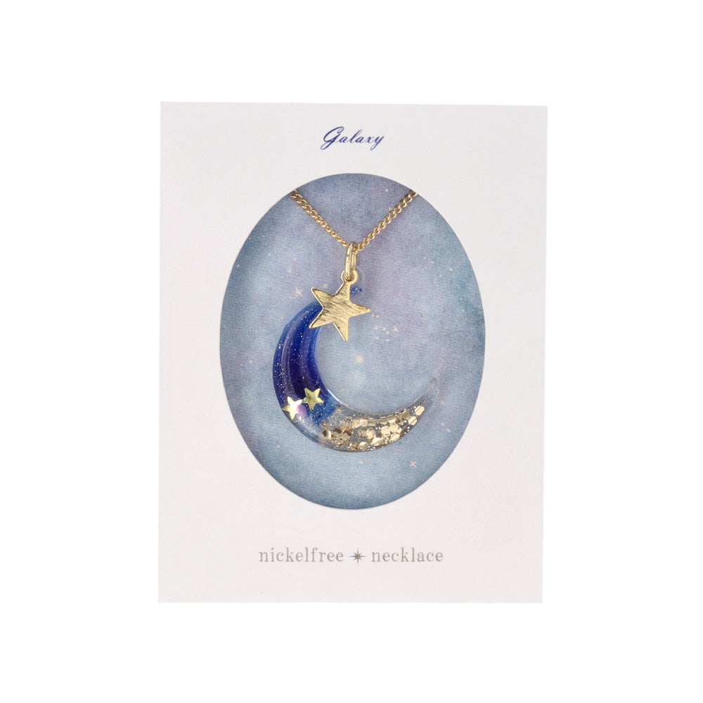 Starry Blue Moon Necklace