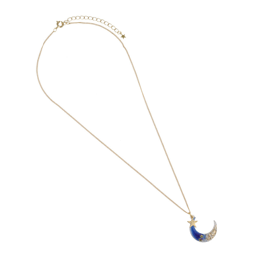 Starry Blue Moon Necklace