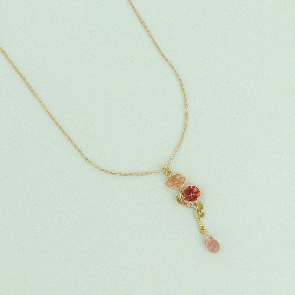 Floral Vine Droplet Necklace