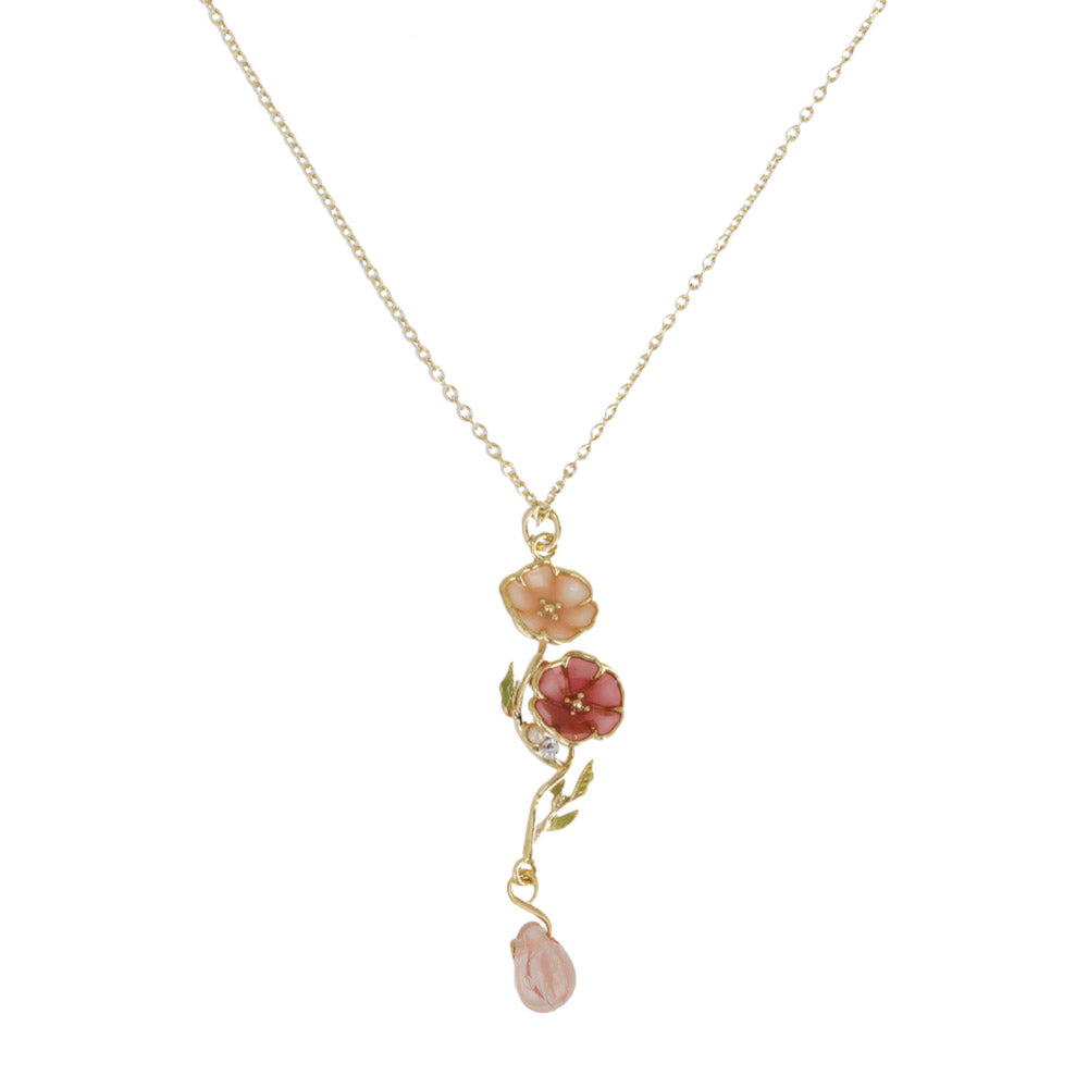 Floral Vine Droplet Necklace