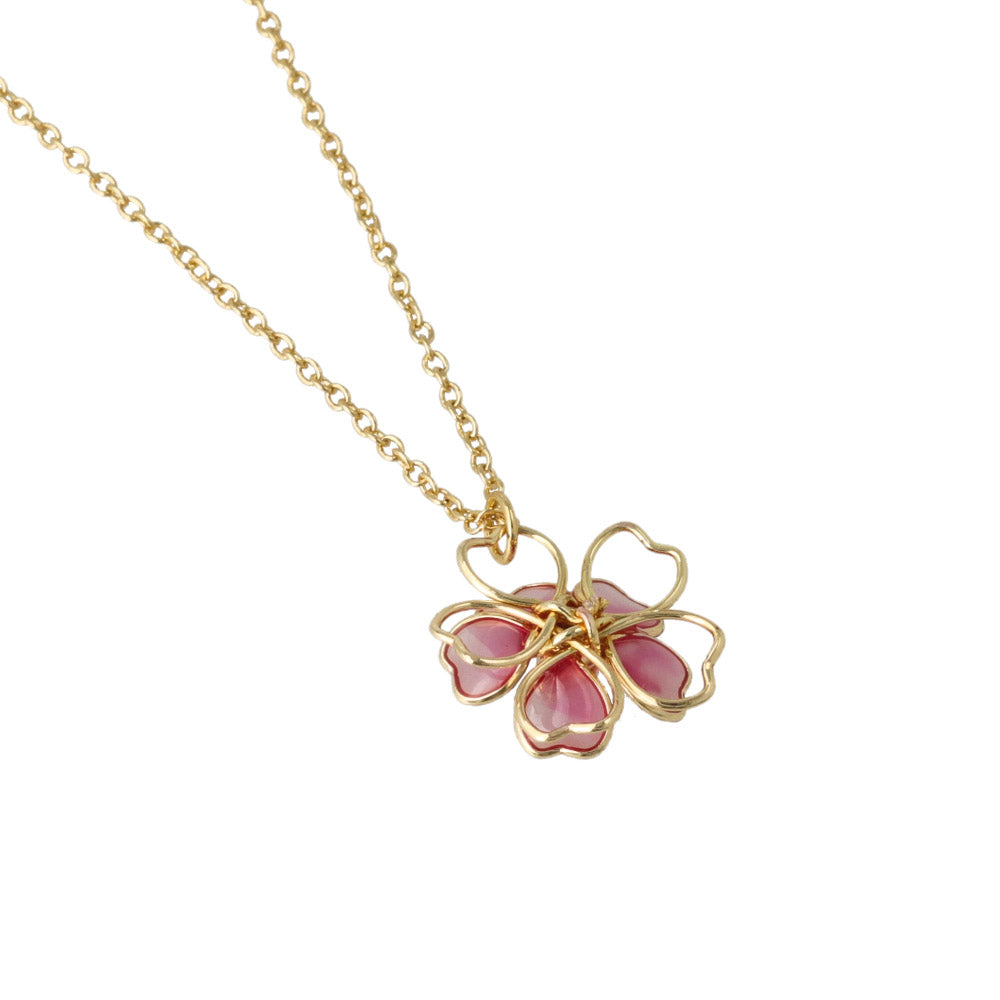 Stone Center Sakura Necklace