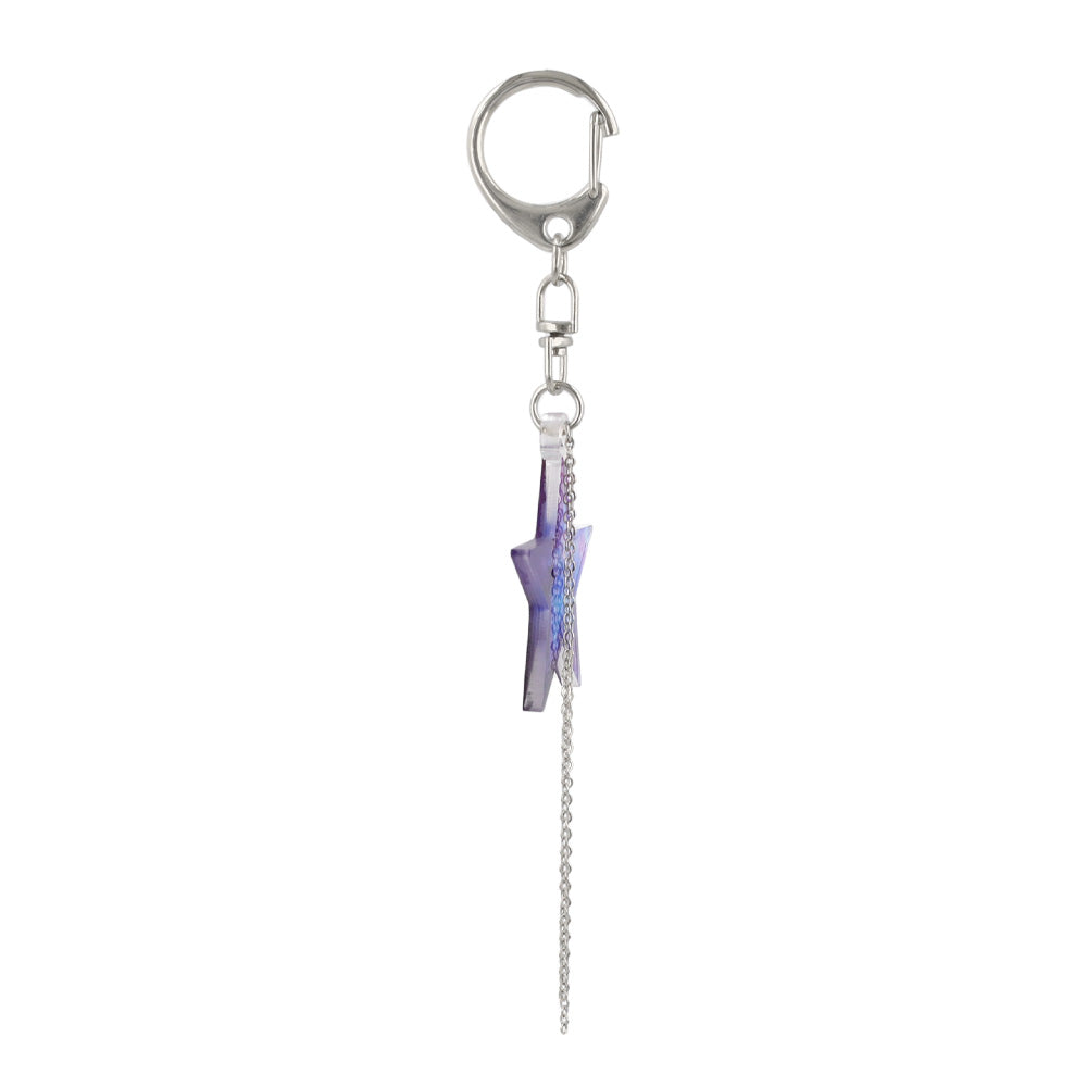 Cosmic Blue Star Keyring