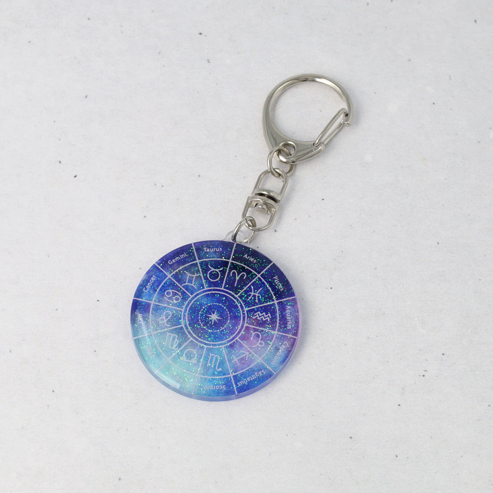 Zodiac Wheel Keyring