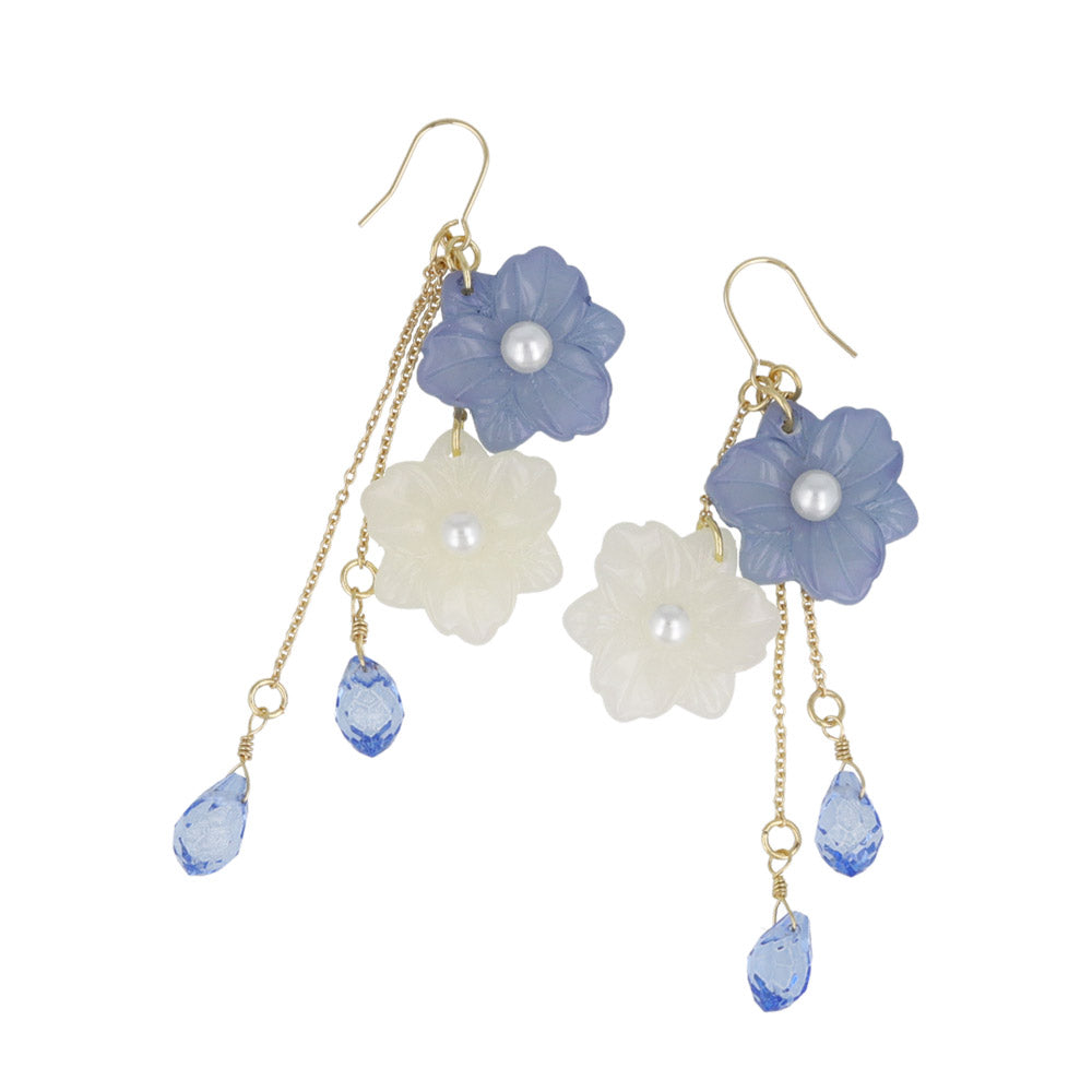 Nemophila Layered Drop Earrings