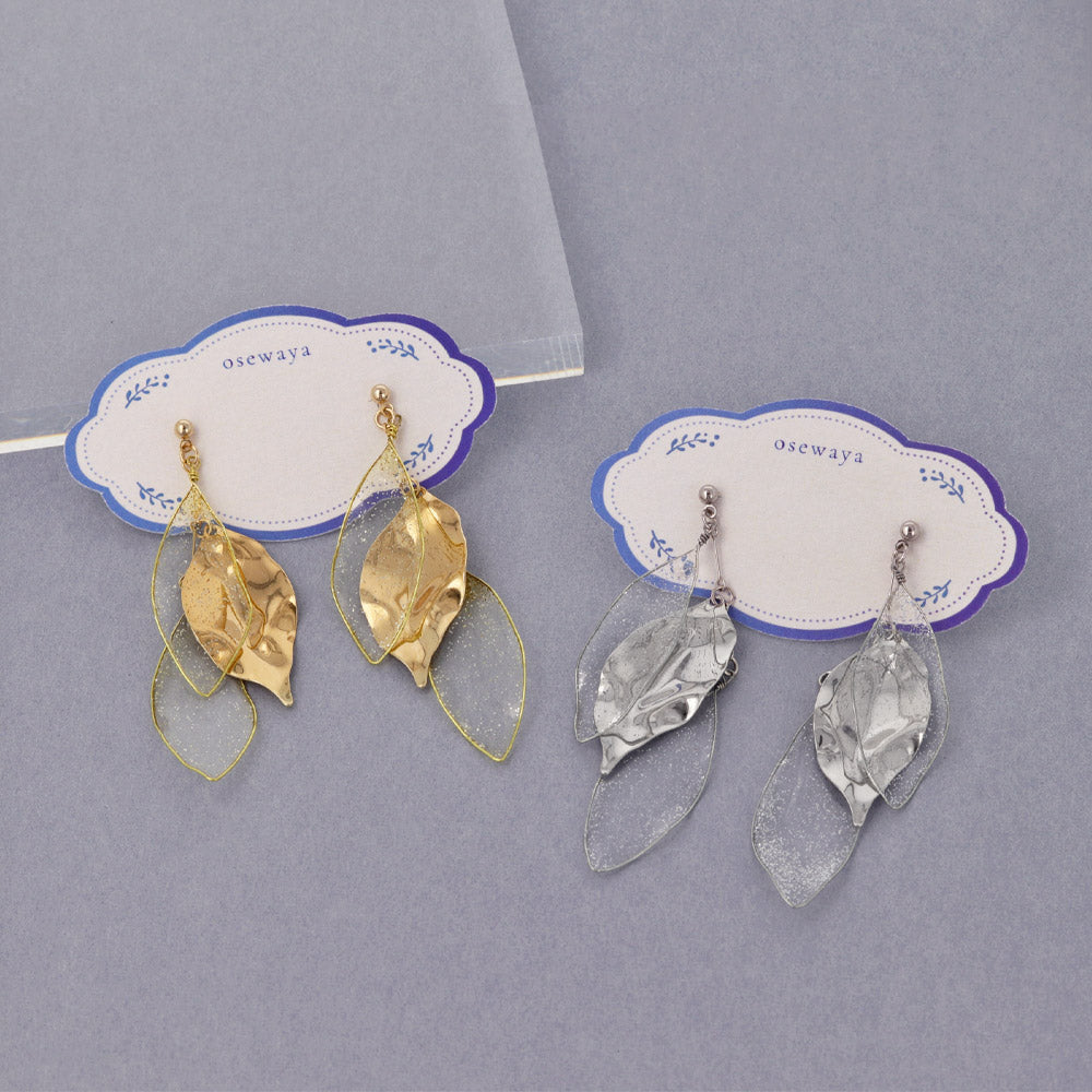 Leaf Cluster Drop Earrings