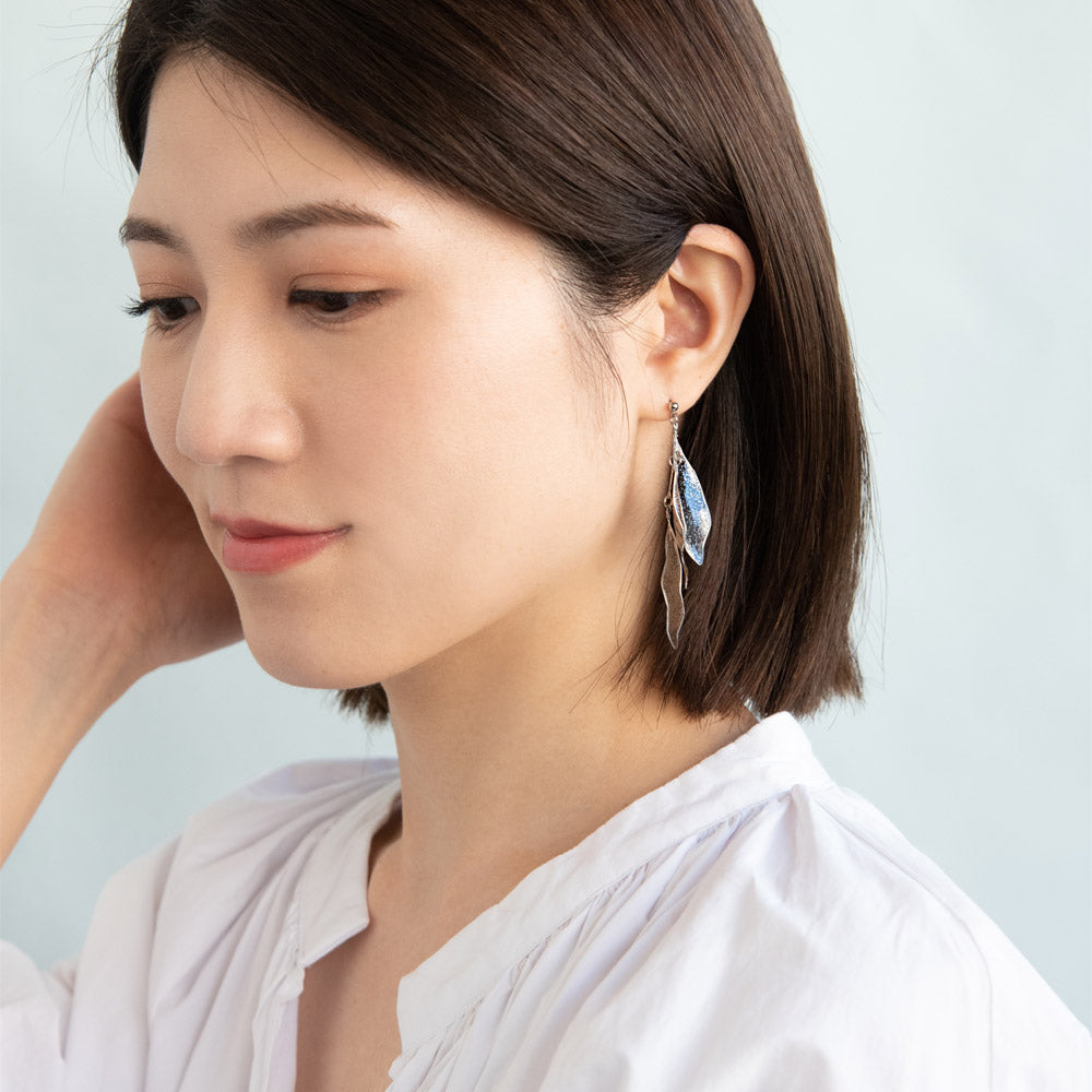 Leaf Cluster Drop Earrings