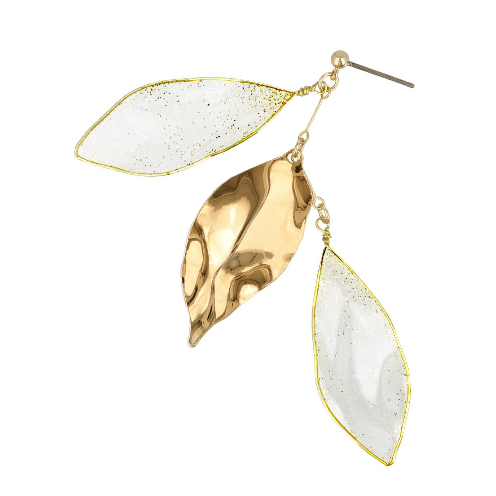 Leaf Cluster Drop Earrings
