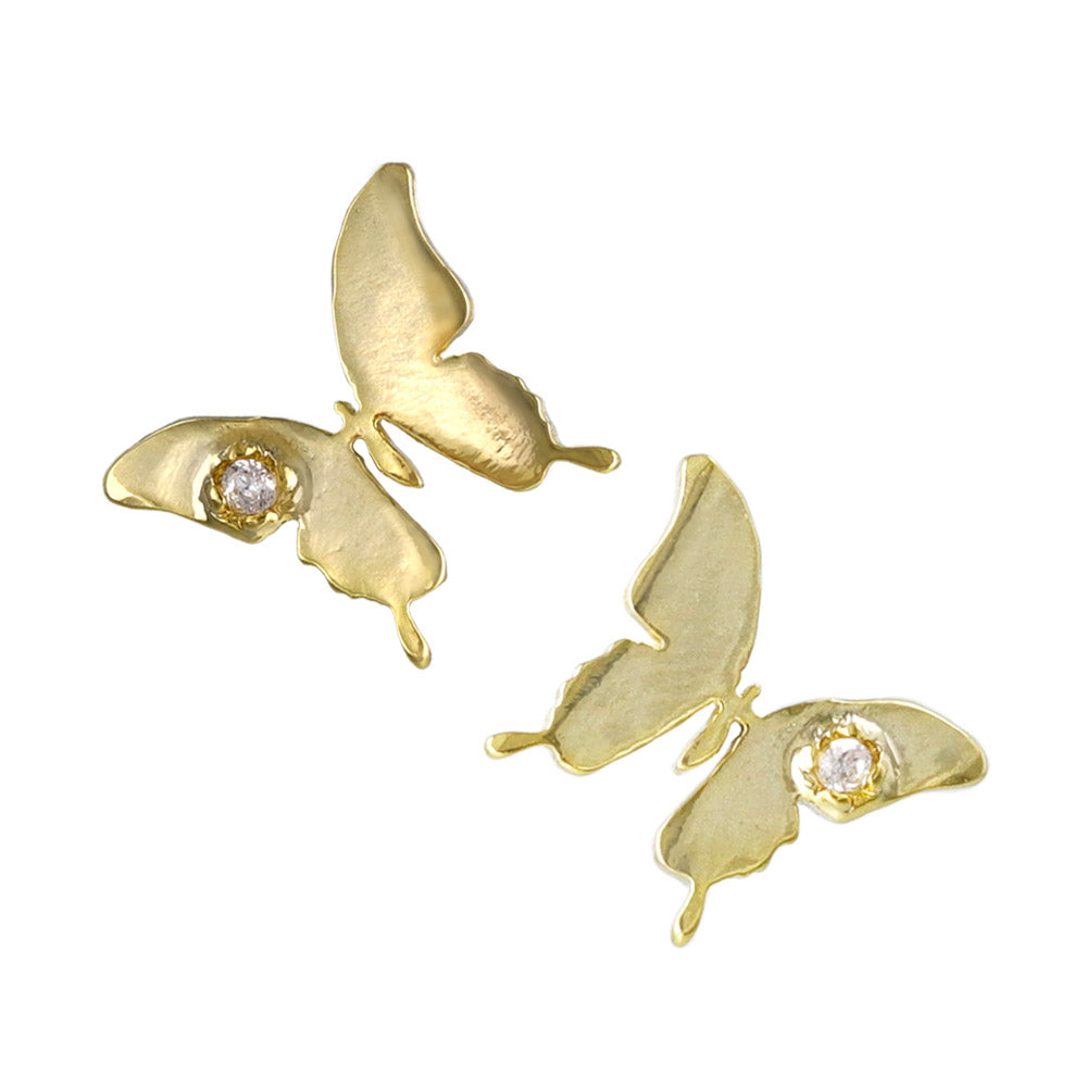 Metal Butterfly Stud Earrings