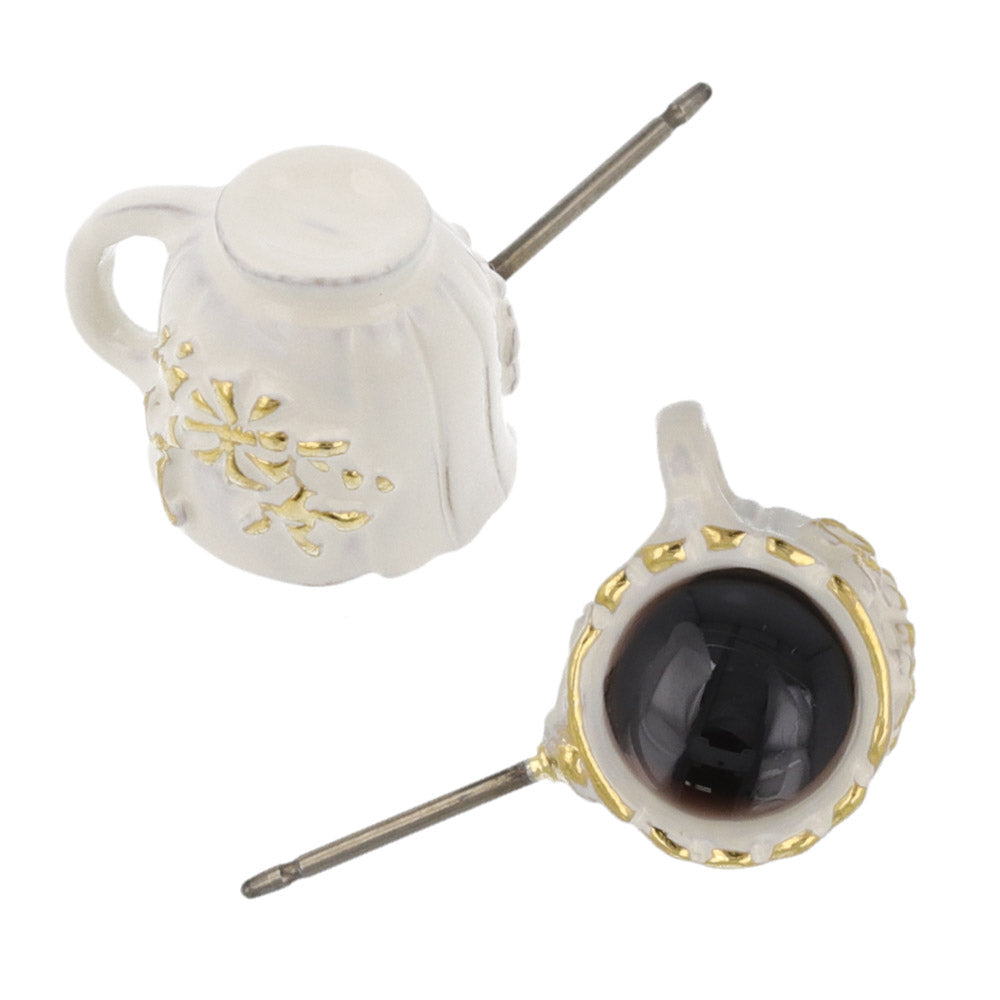 Coffee Cup Stud Earrings