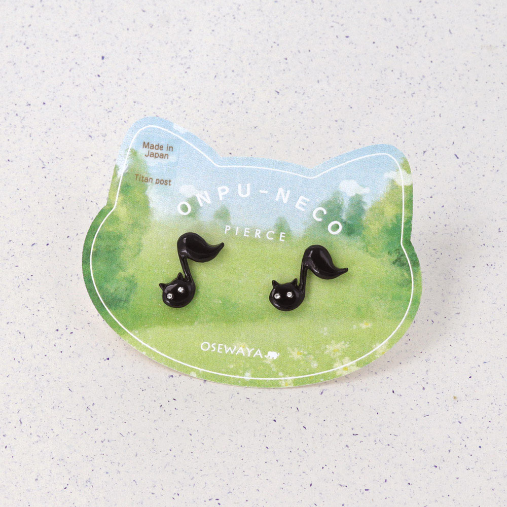 Catty Musical Note Stud Earrings