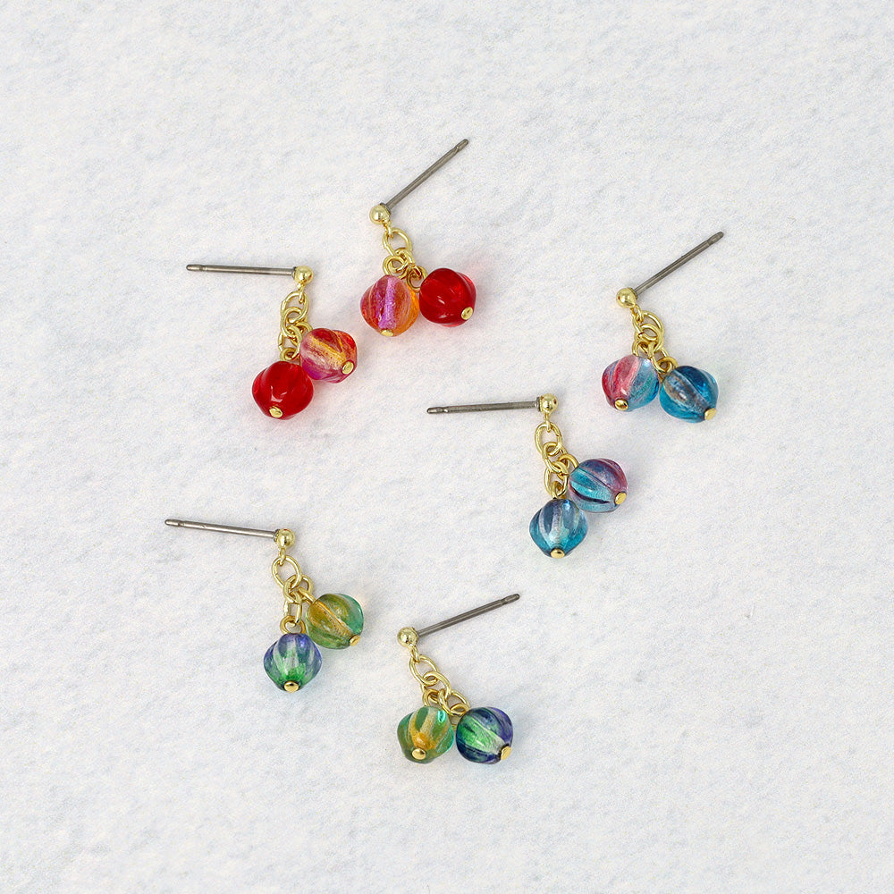 Gradient Bead Drop Earrings