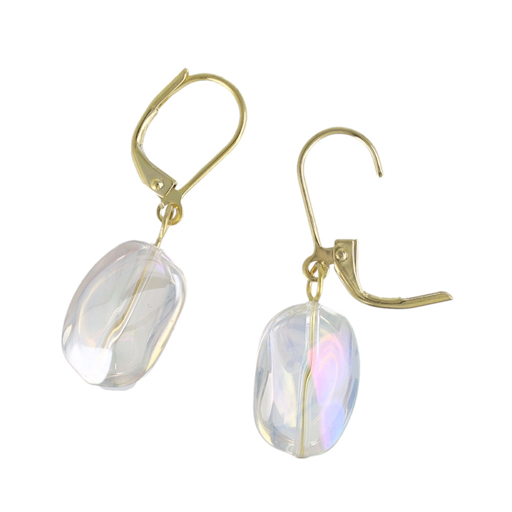 Iridescent Chunk Drop Earrings