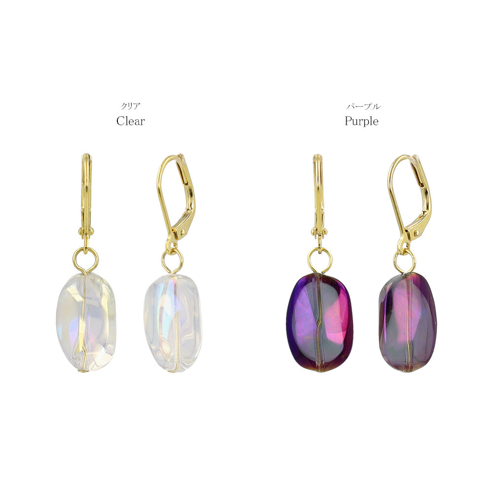 Iridescent Chunk Drop Earrings