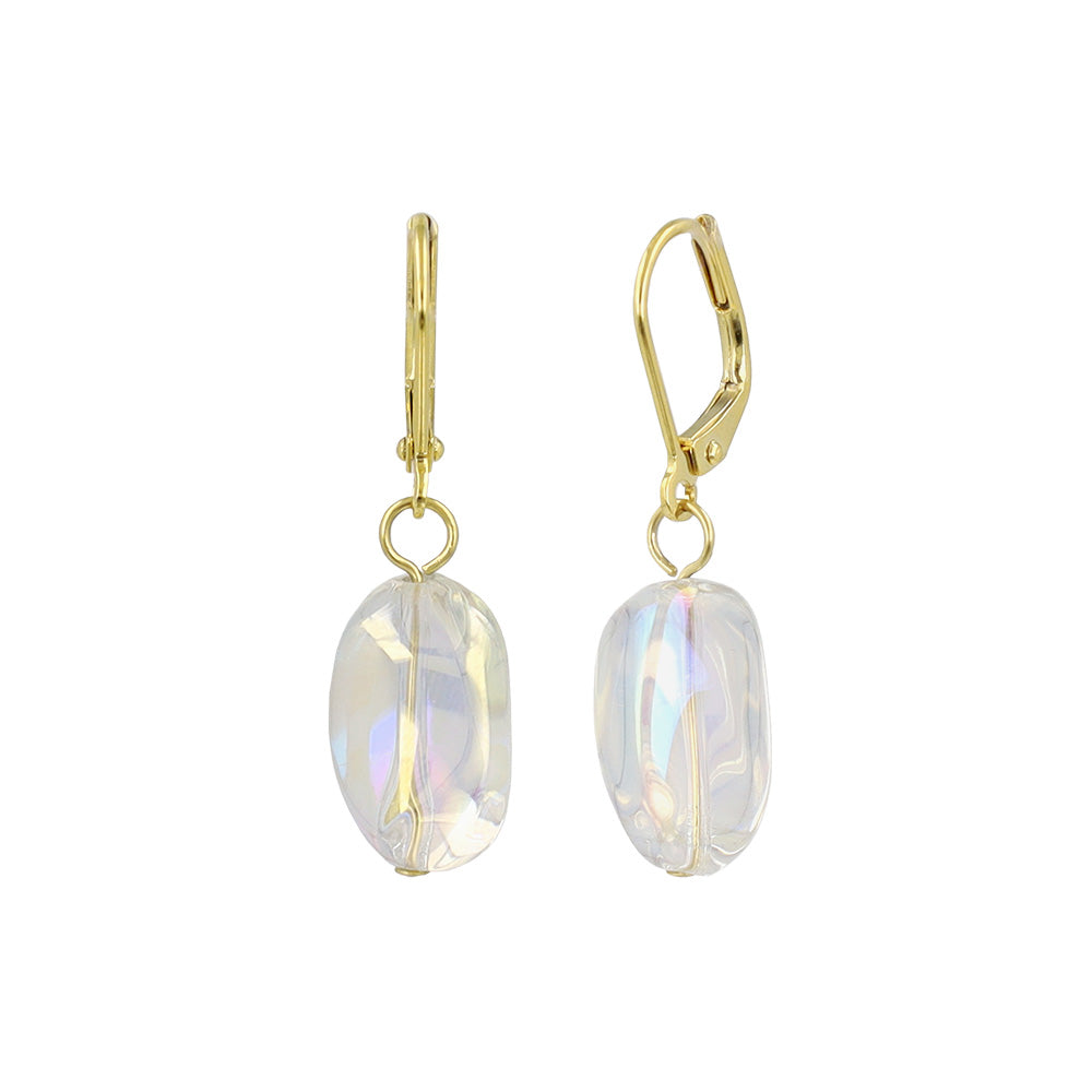 Iridescent Chunk Drop Earrings