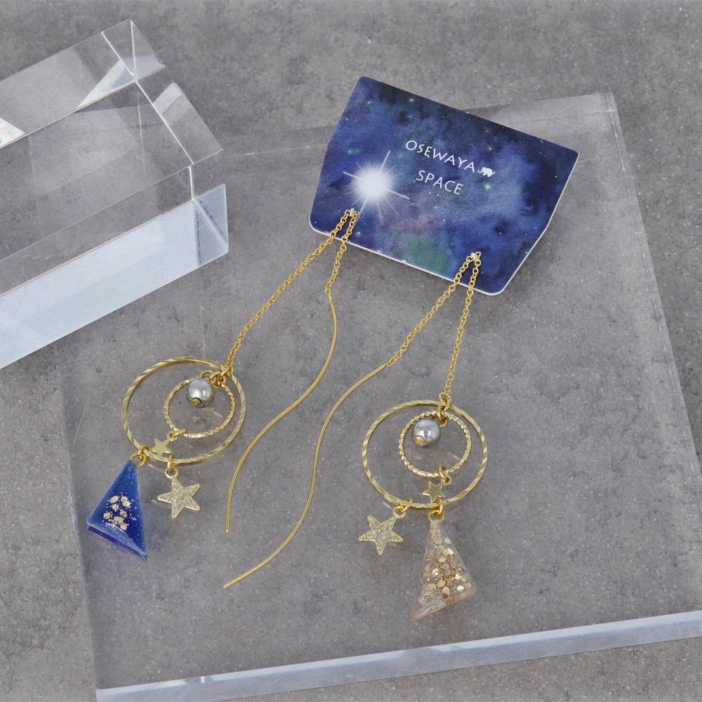 Celestial Drop Threader Earrings