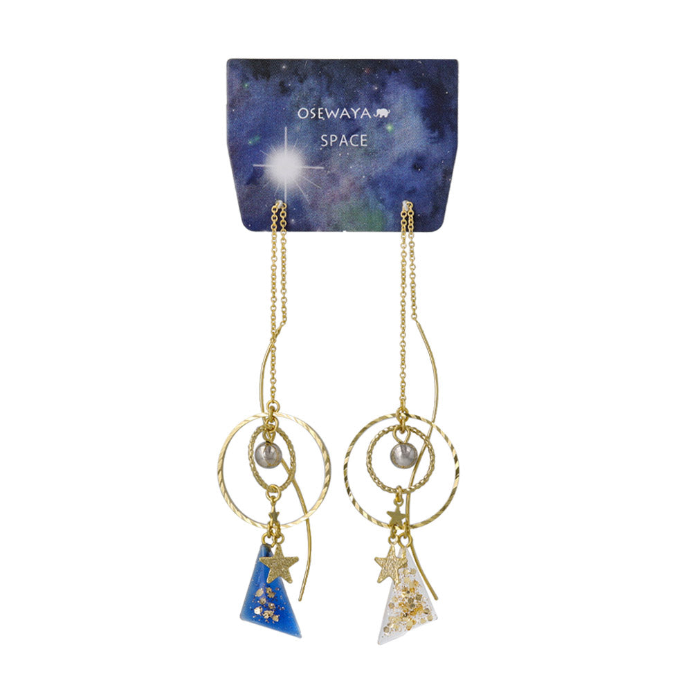 Celestial Drop Threader Earrings